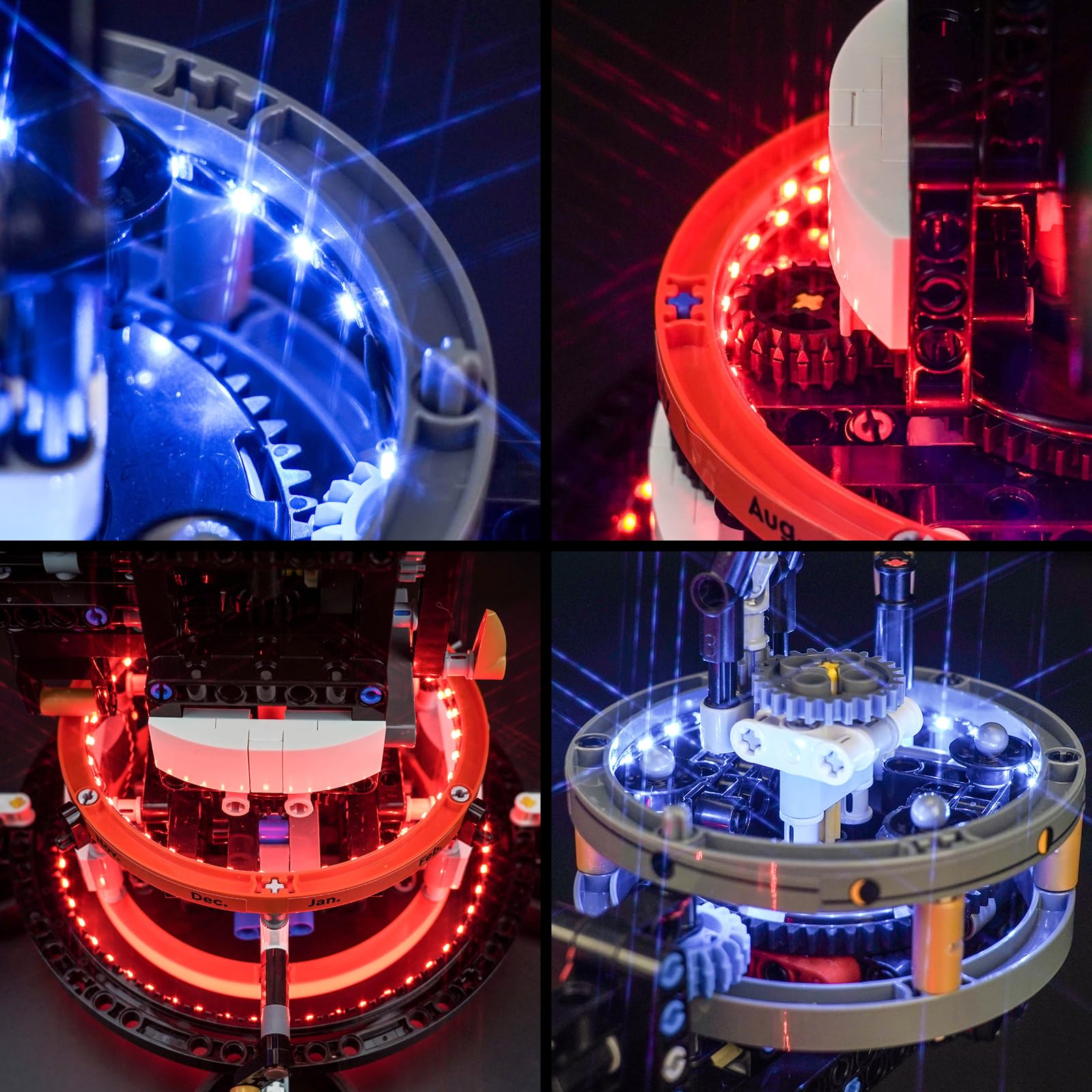Set di luci a LED per Lego 42179 Terra e Luna in Orbita Set di Costruzione (Non Lego), set di illuminazione decorativa per modellino Lego Technic sole, terra, luna set gioco creativo - 4