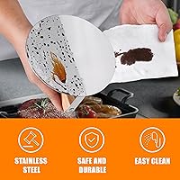 Vista 4 de Stainless Steel Burger Press, 6 inch Round Burger Smasher Round Hamburger Press with Wood Handle, Grill Press Meat Flattener Tool for Flat Top