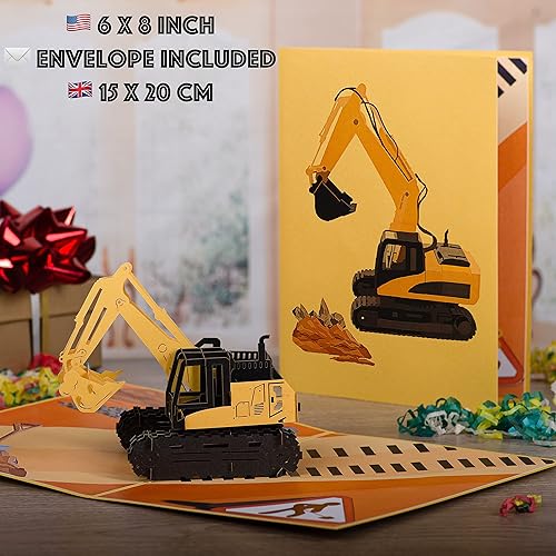 Miniatura 2 de DEVINE - Tarjeta desplegable con sobre (8 x 6 pulgadas), tarjeta de cumpleaños 3D para niños, nietos, tarjetas de felicitación desplegables,