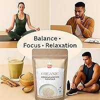 Vista 5 de SPICY ORGANIC Polvo orgánico de raíz de ashwagandha – 8 oz. – Sin OMG, 100% crudo de la India – Ginseng indio (Withania Somnifera) – Apoyo natural