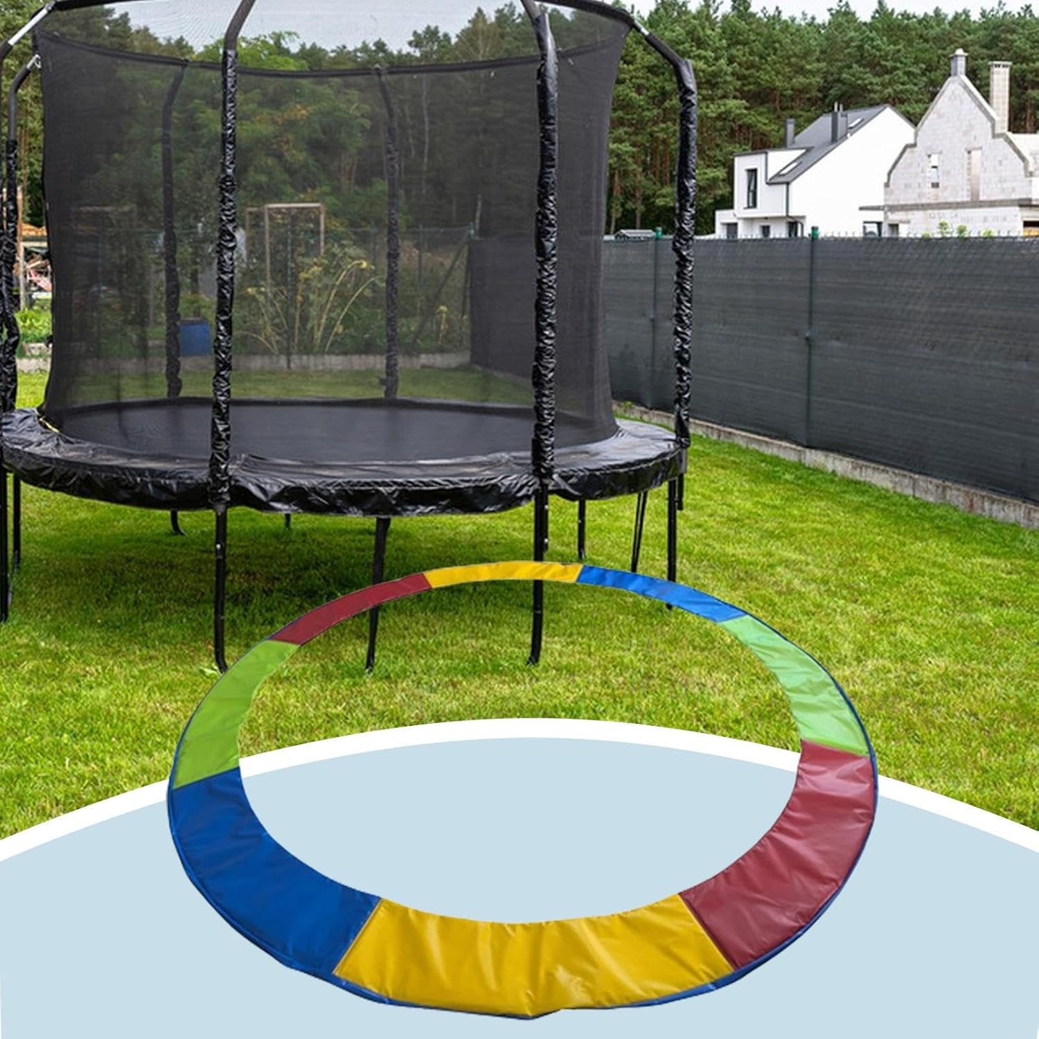 トランポリン 安全パッド - スプリングカバー プロテクター,防塵防水プロテクター 屋外使用寿命延長 天候ダメージ保護 バックヤード