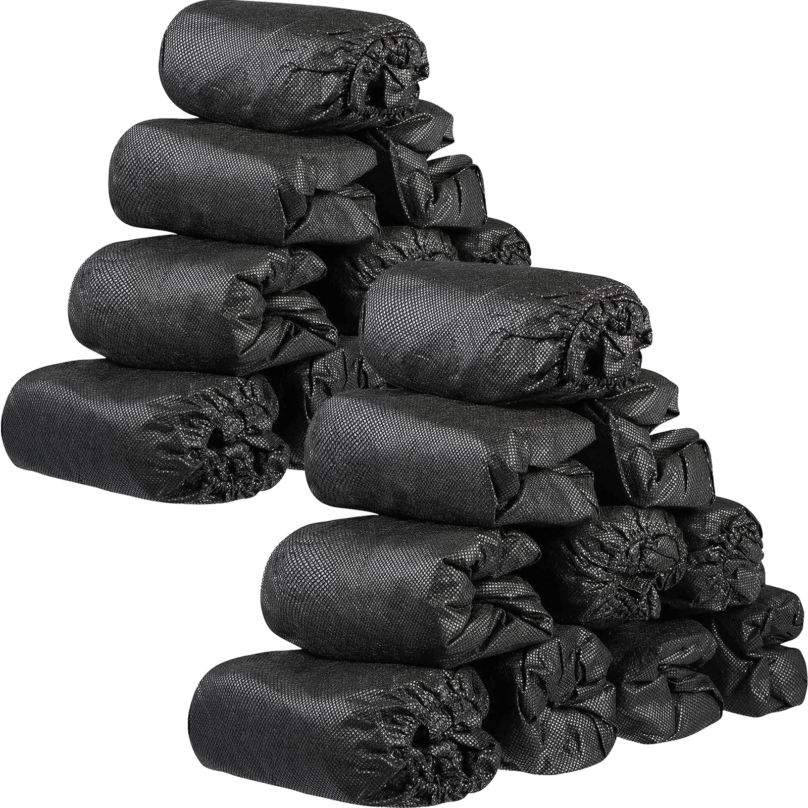 SMAIGEBlack Shoe Covers Disposable - 200 Pack (100 Pairs) Durable Professional Disposable Shoe & Boot Covers Non Slip Dust-proof Shoe Booties, A Size Fits Most (200 Pack)