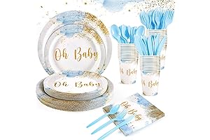 175-Piece Baby Boy Shower Decorations Set
