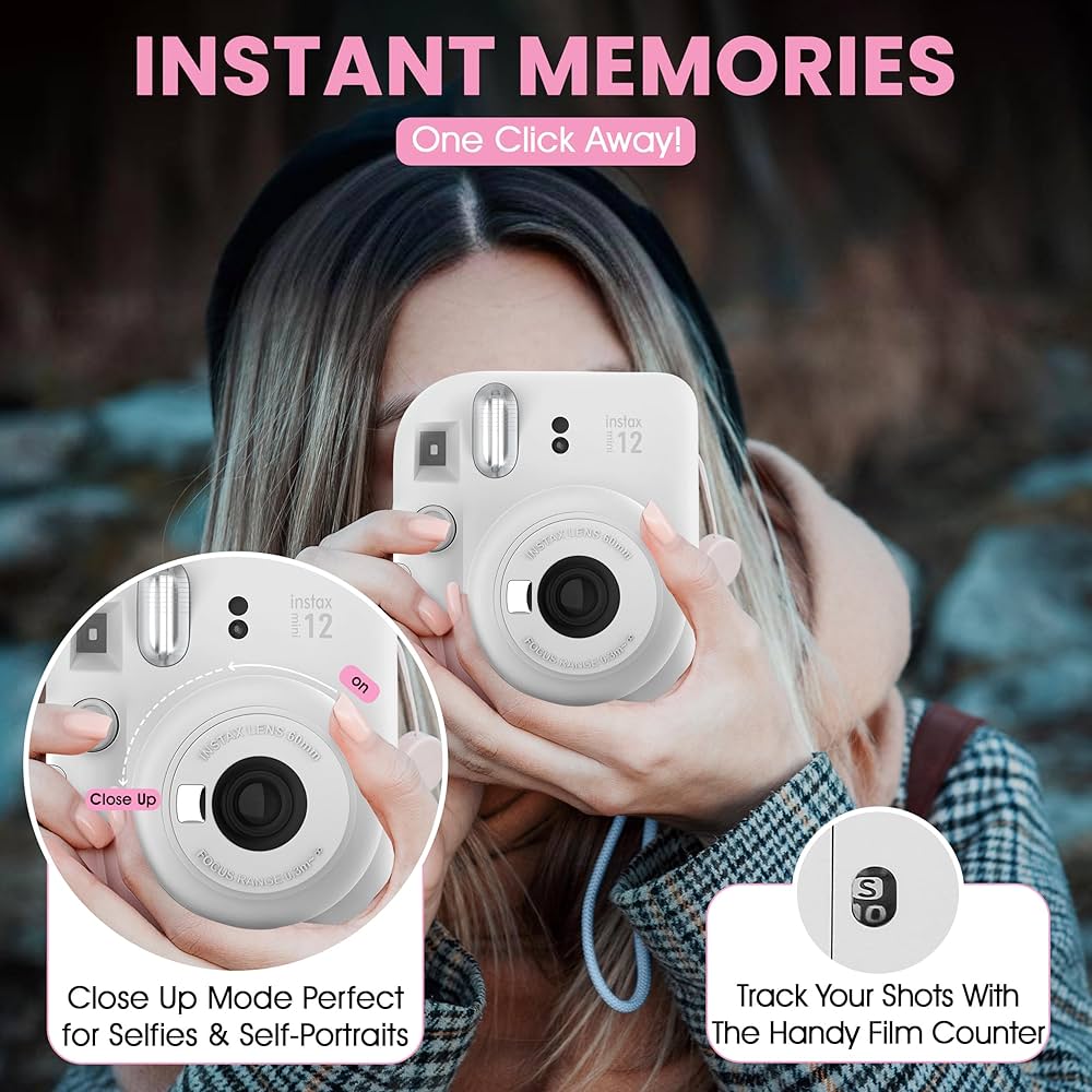 Amazon.com : Fujifilm Instax Mini 12 Instant Camera Clay