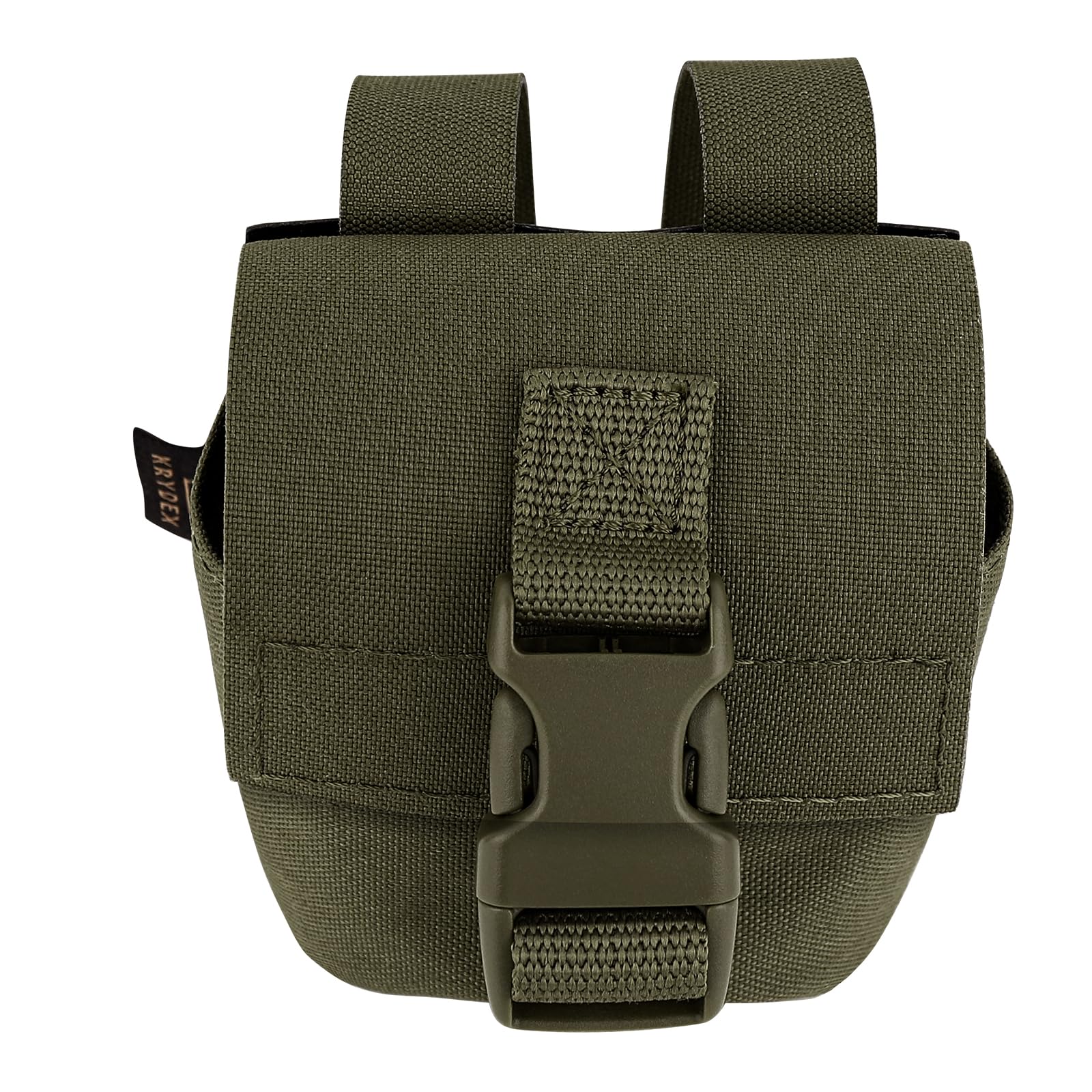 Tactical Single Frag Grenade Pouch, MOLLE Small Handy EDC Glove Pouch (Ranger Green) - Image 2