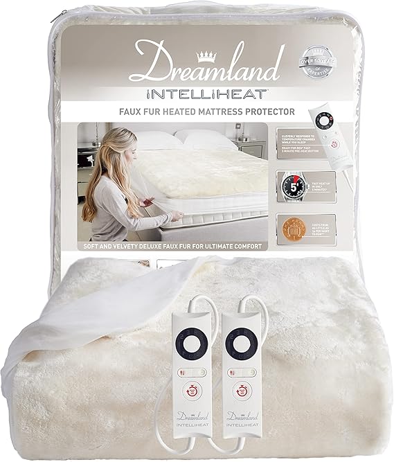 Dreamland Intelliheat fast heat up super soft faux fur mattress