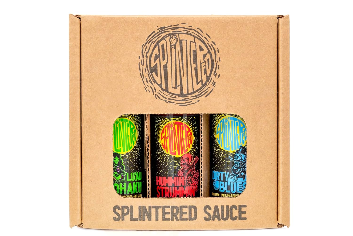 The Splintered Sauce Hot Sauce Trio - Carolina Reaper Variety Pack with Luscious Fruit Pairings- Blueberry - Strawberry - Pineapple - Perfect for Dipping, Dressing, and Spicing Up Your Meals!