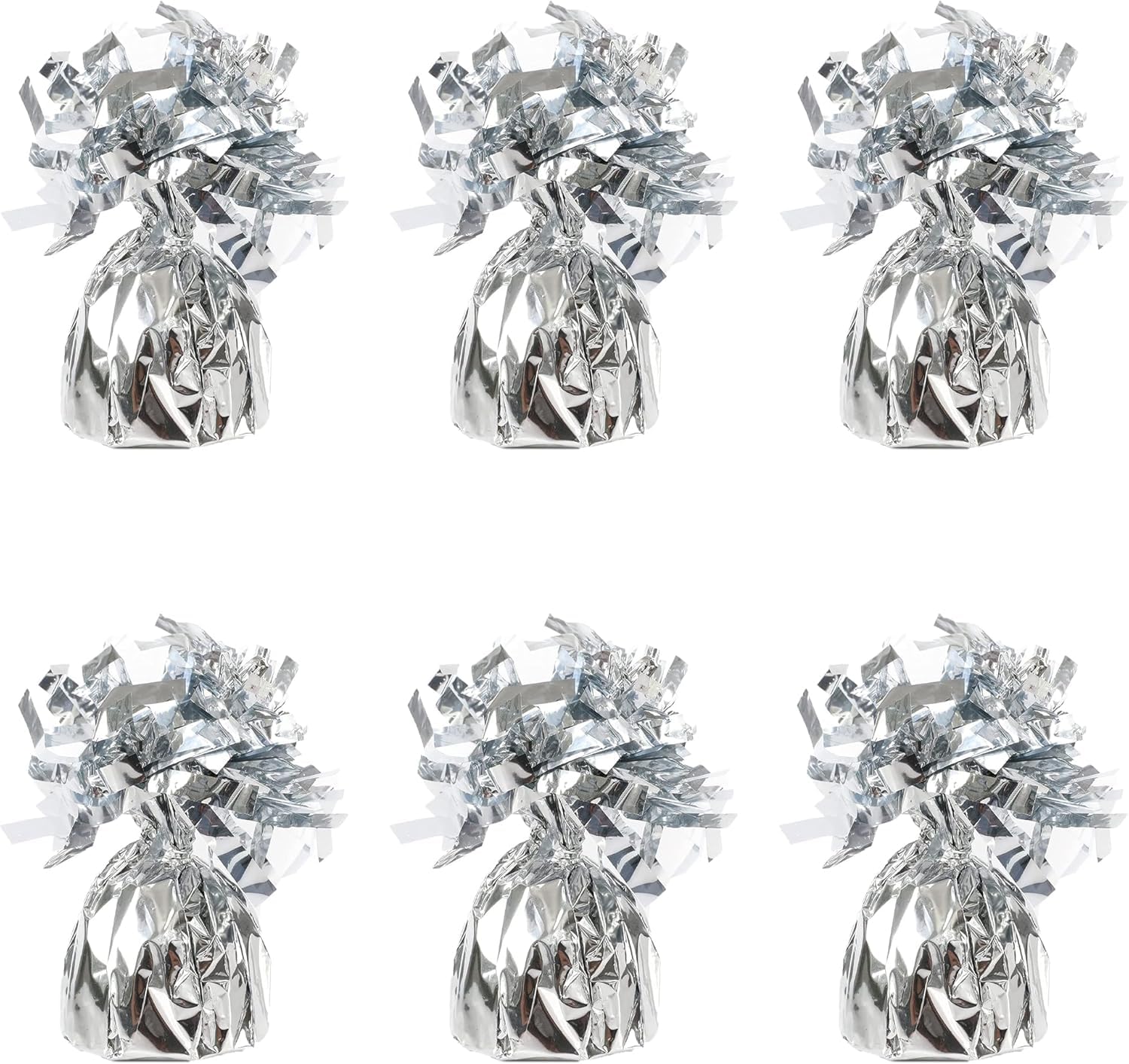 6 x Foil Balloon Weights, Silver — image 1