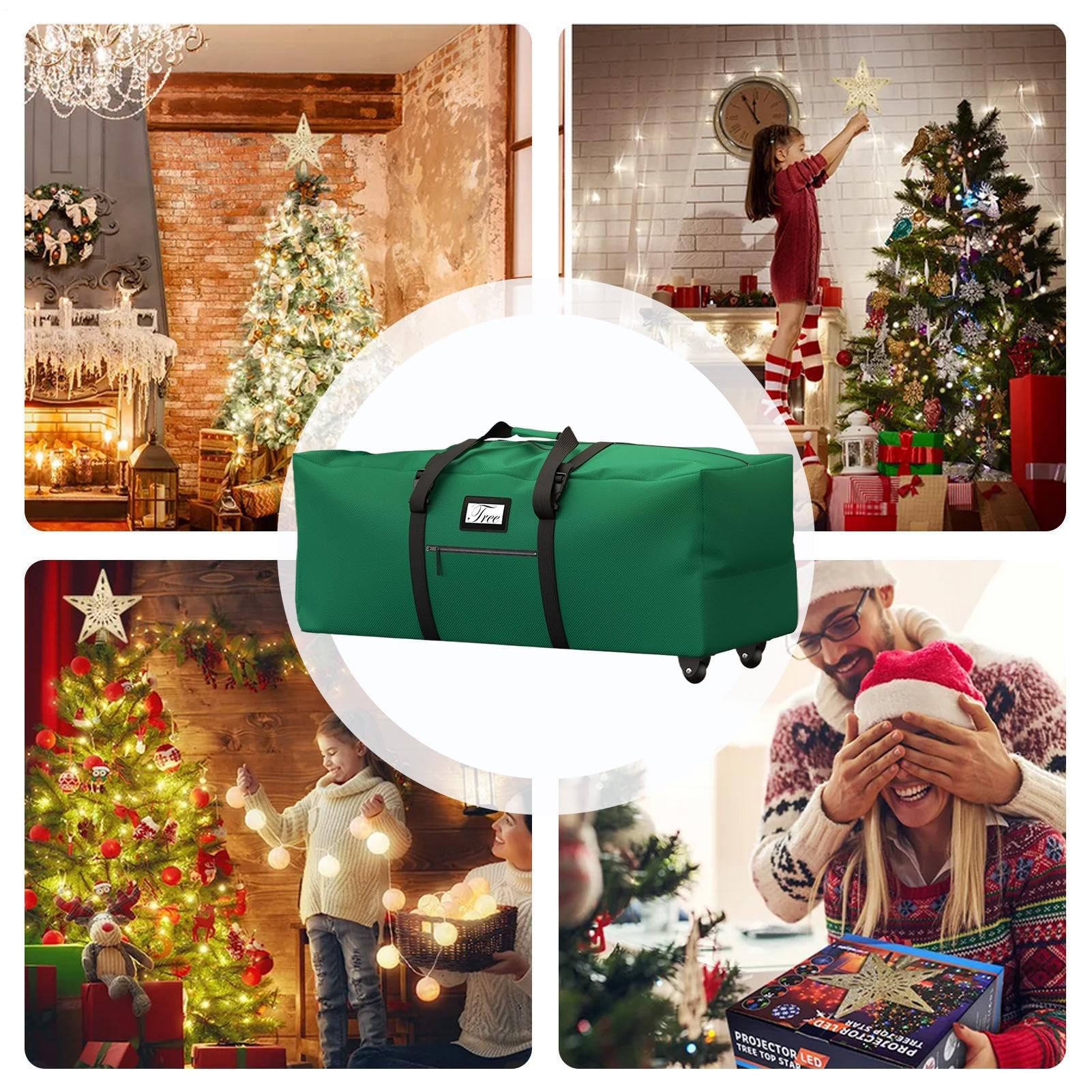 Weihnachtsbaum Aufbewahrungsbeutel Mit Reißverschluss Weihnachtsdekoration | Weihnachtsbaum Aufbewahrungstasche Mit Rädern Für Girlande College Küche Schlafzimmer Wohnzimmer Ga