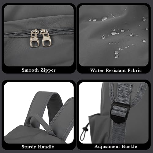 Miniatura 6 de YGR Mochila para laptop para mujeres y hombres, impermeable, ligera, de viaje, 15.6 pulgadas, bolsas para computadora universitaria, Gris, Mochila