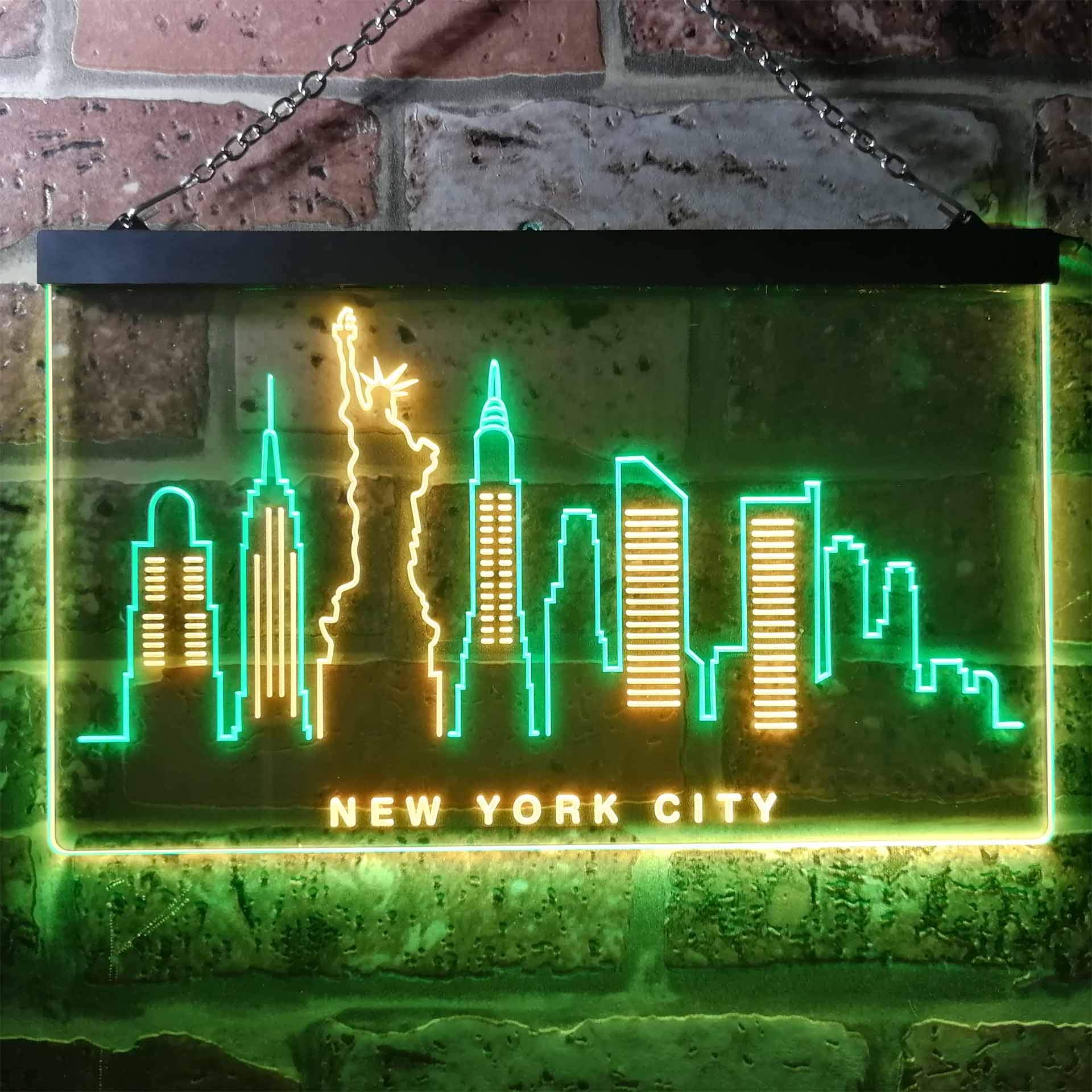 Amazon.com : ADVPRO New York City Skyline Silhouette Dual Color