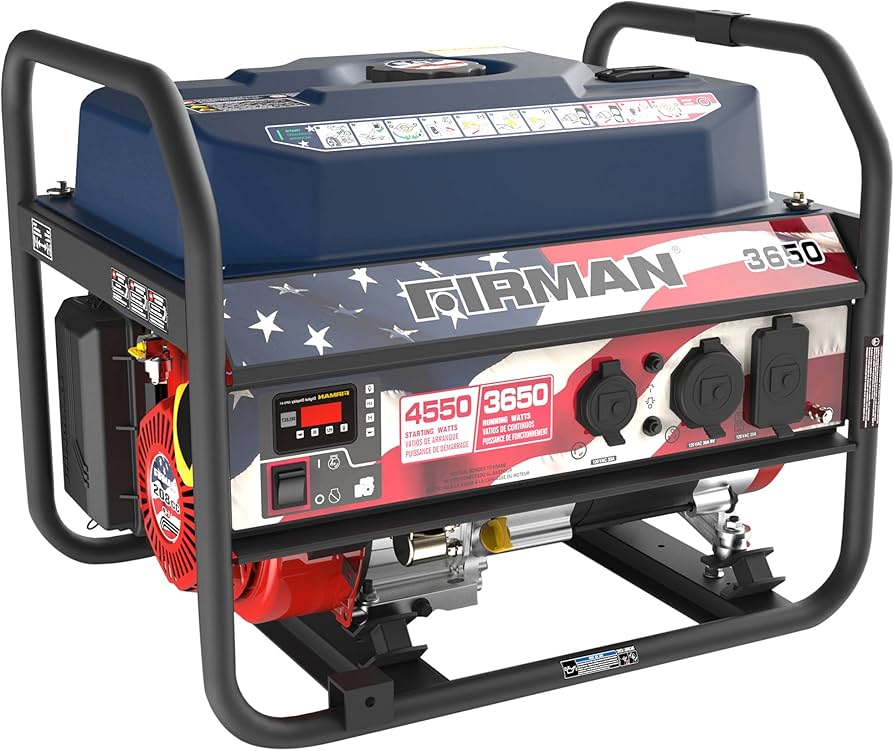 Firman P03611 Performance Series 4550/3650 Watt Gas Recoil Start Generator, EPA Only, Stars and Stripes : Amazon.ca: Patio, Lawn & Garden
