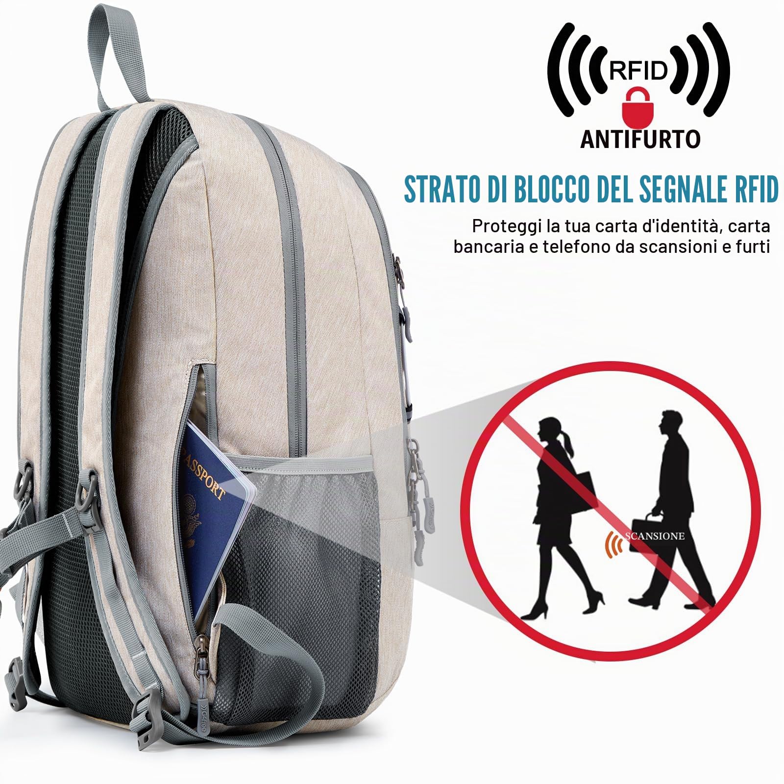 G4Free 12L/20L Zaini da escursione, Piccolo Zaino da Escursionismo, Mini Zaino Compatto Multiuso per Uomini Donne Campeggio Camminata Gita