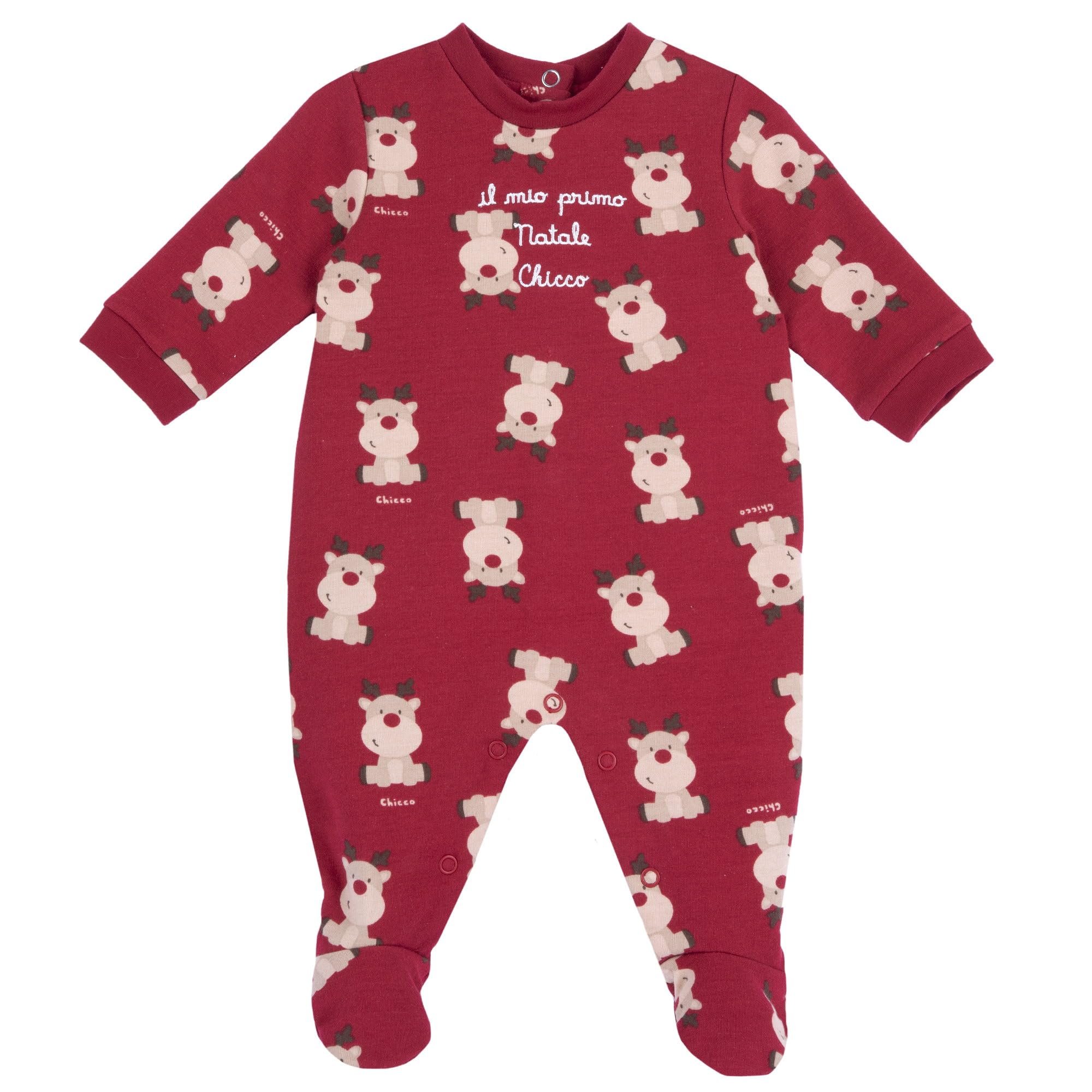 Chicco, Tutina Natale Neonato e Neonata, con Pratica Chiusura sulla Schiena, in Morbido Tessuto, Abbigliamento Neonato/Neonata 0-24 Mesi, Idea Regalo Nascita, Designed in Italy
