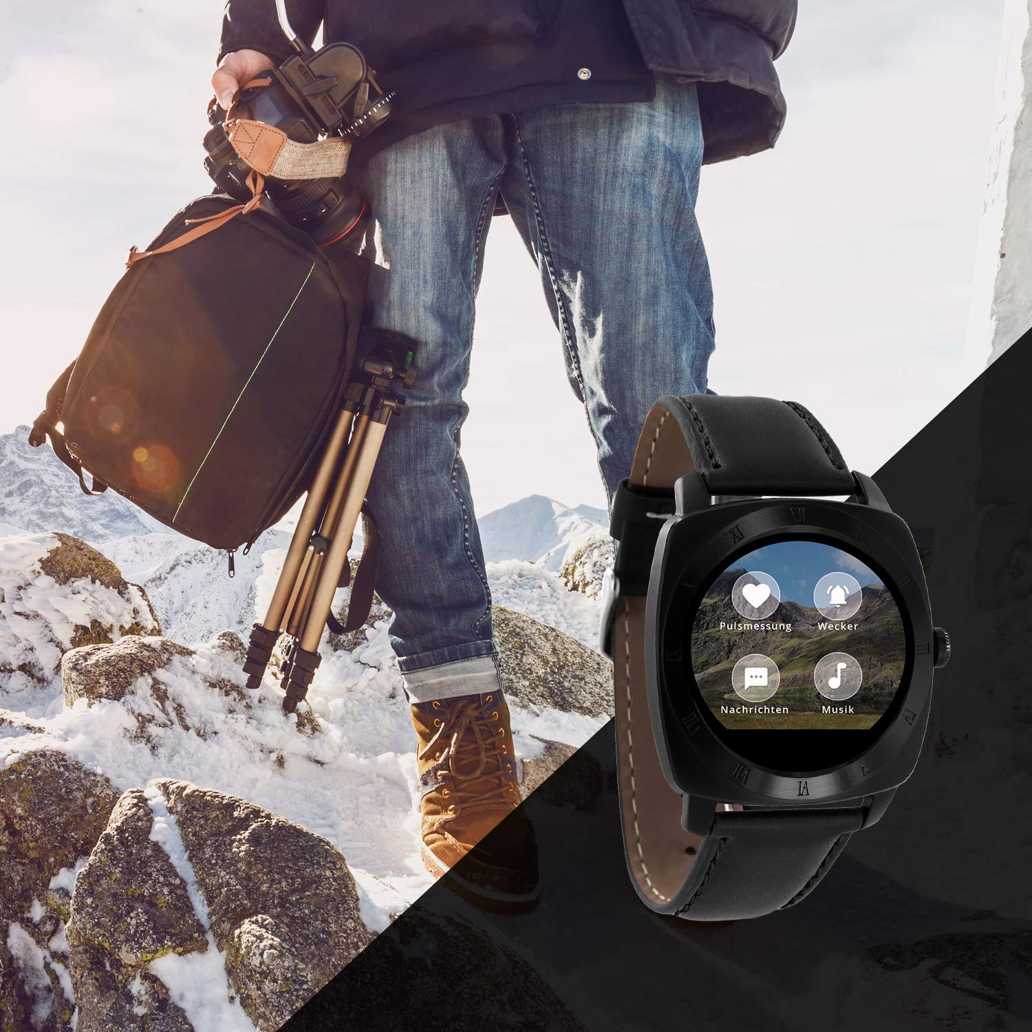 X-WATCH 54006 Nara XW Pro Black Chrome smartwatch męski