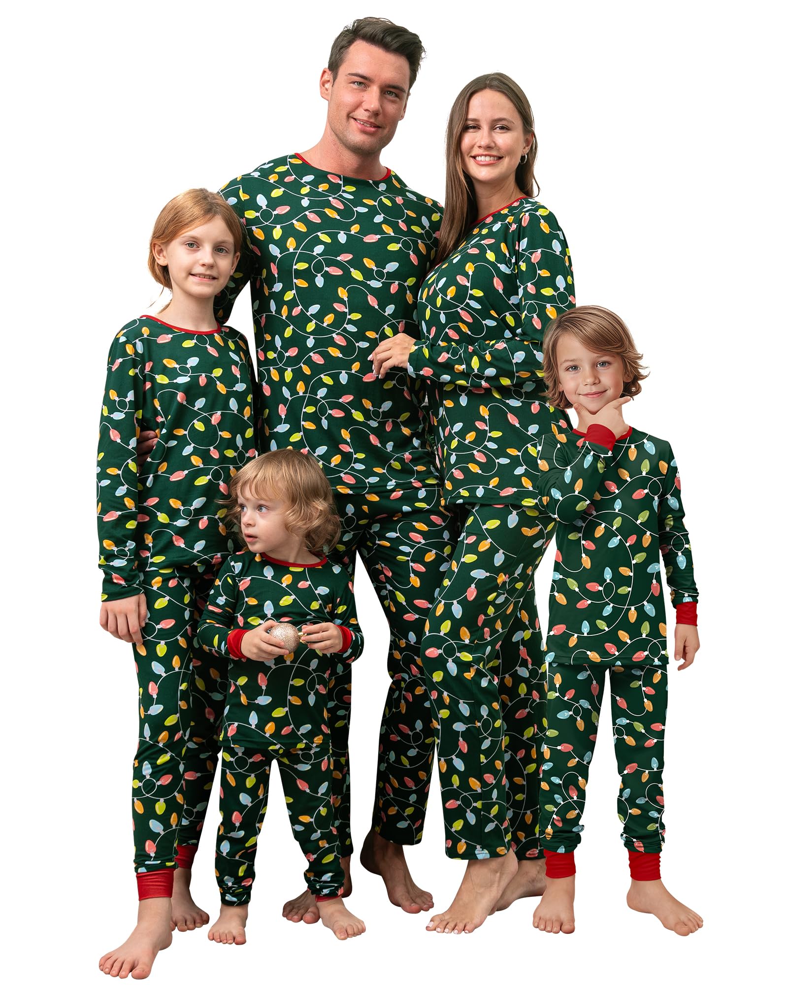 Rnxrbb 2025 Family Christmas Pajamas Matching Sets Holiday Xmas Christmas Pjs Jammies for Women Men Couples Adult Kids