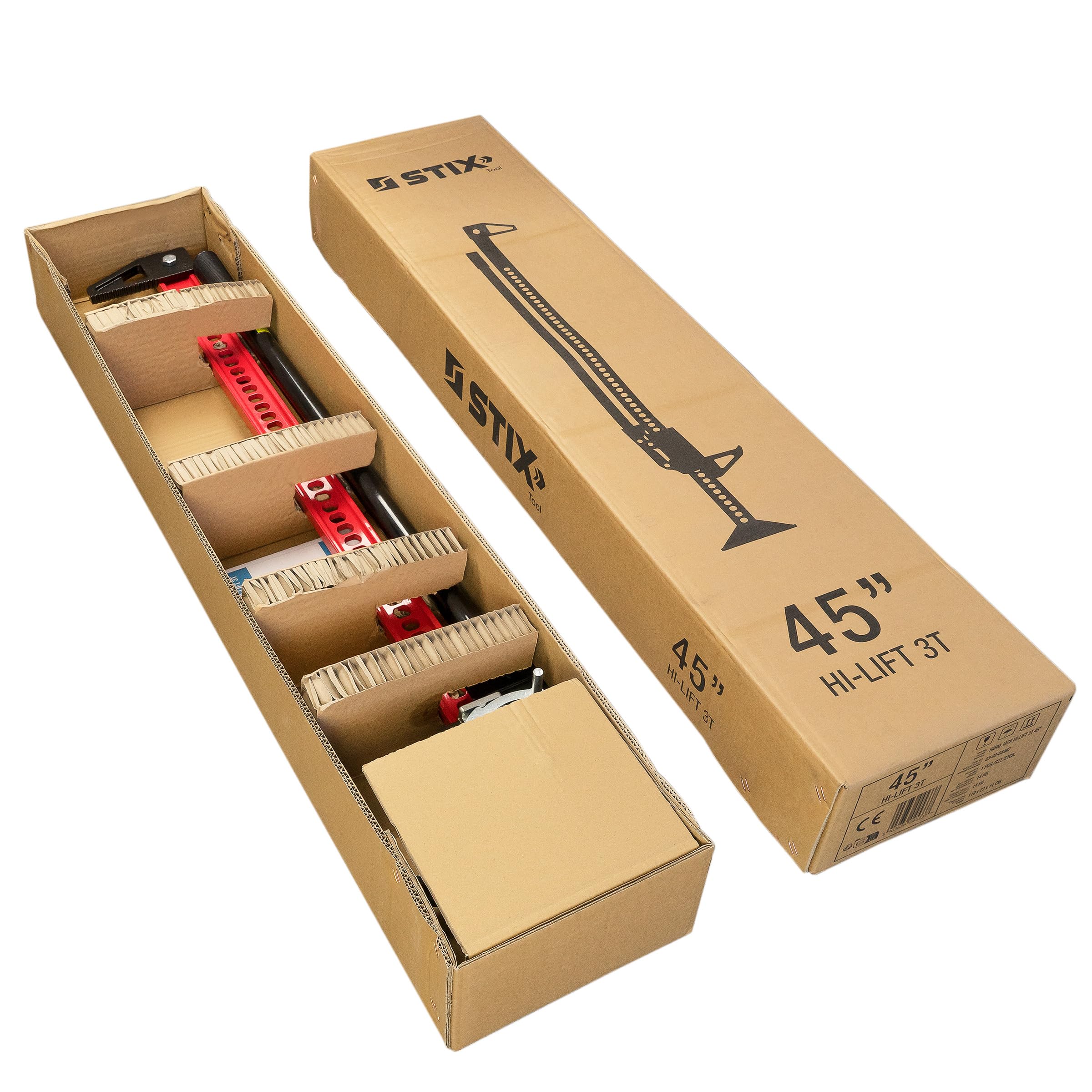STIX Hi-Lift Cric Off-Road 3T, Hauteur de Levage Jusqu'à 97 cm, pour 4x4, SUV, ATV, Tracteur, Charge Maximale 3 Tonnes