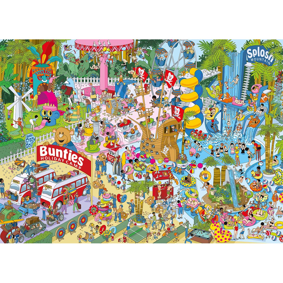 Gibsons Trouble in Paradise 1000 Piece Jigsaw Puzzle for Adults, Hilarious Holiday Park Humour Puzzle by Andy Tudor - Image 2