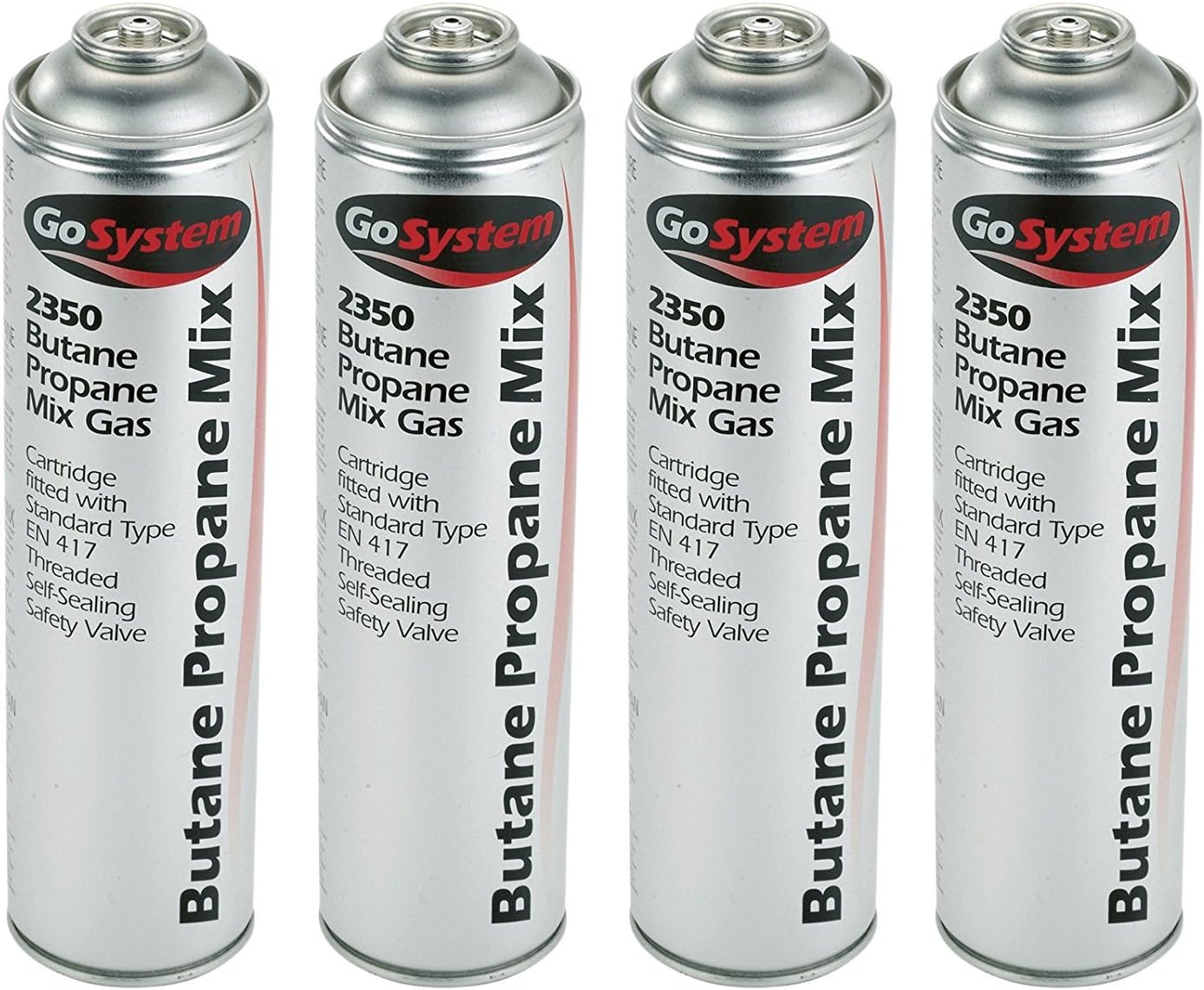GoSystem 2350 Butane Propane 70:30 Mix Gas Cartridge 350g 631ml - 4 Pack