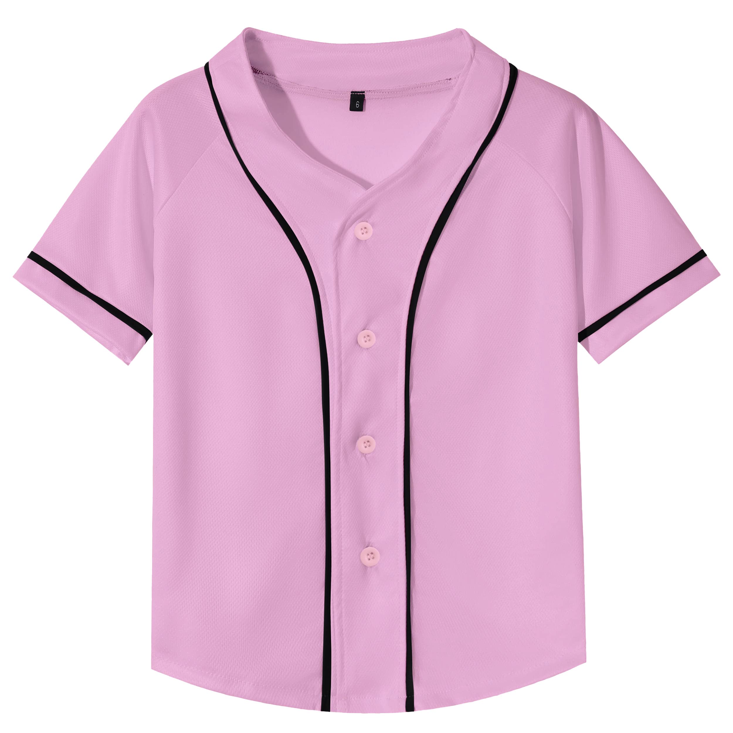 Yuji Itadori Kids Baseball Jersey Button Boys Short Sleeve T-Shirts Hip Hop Fashion Casual Sports Solid Color Shirt