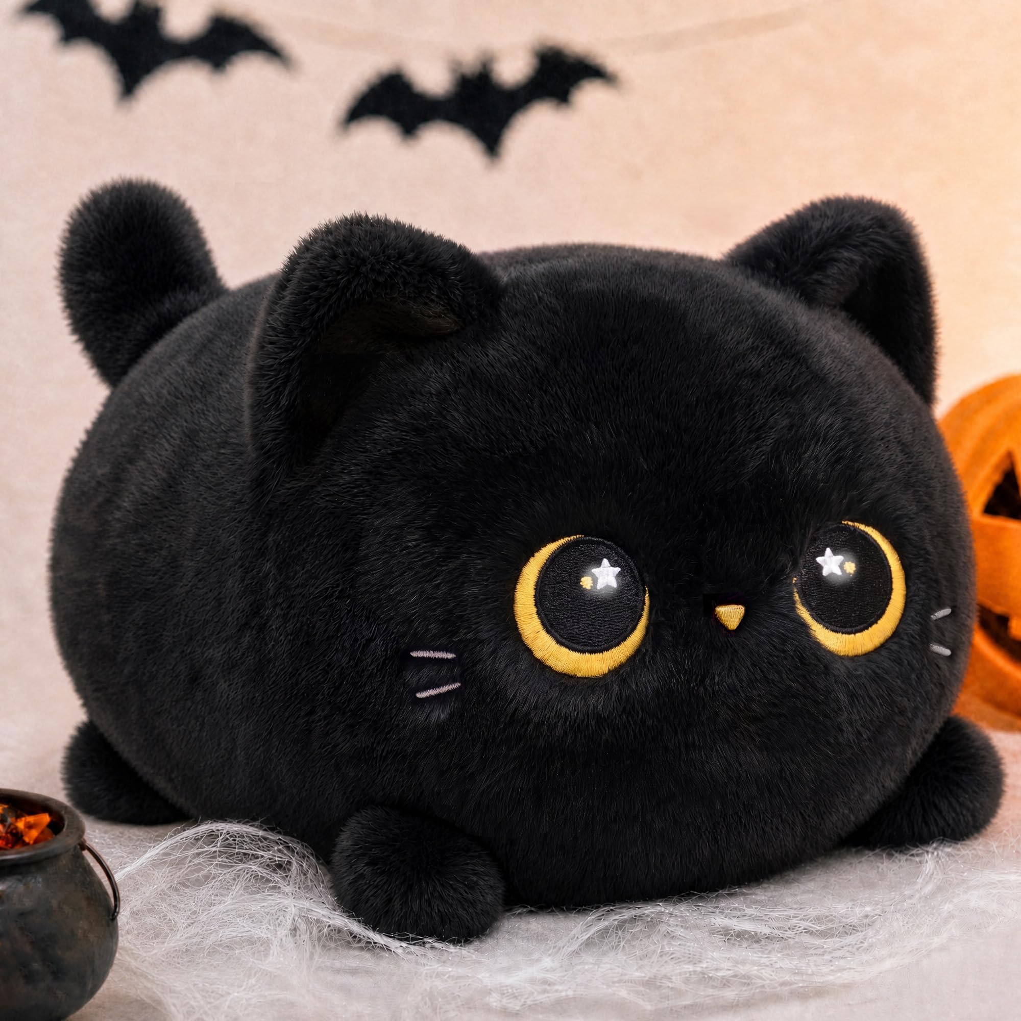 Mewaii Black Cat Plush Kawaii Plushies, Ultra-Soft, 20cm