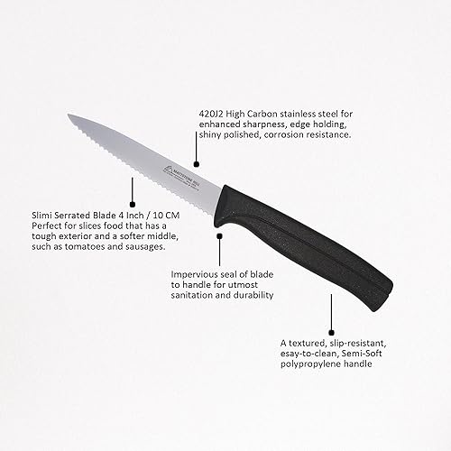 Miniatura 8 de MATTSTONE HILL Cuchillo pelador de borde plano de 3 pulgadas, para cortar, pelar y pelar frutas y verduras, hoja de acero inoxidable de alta
