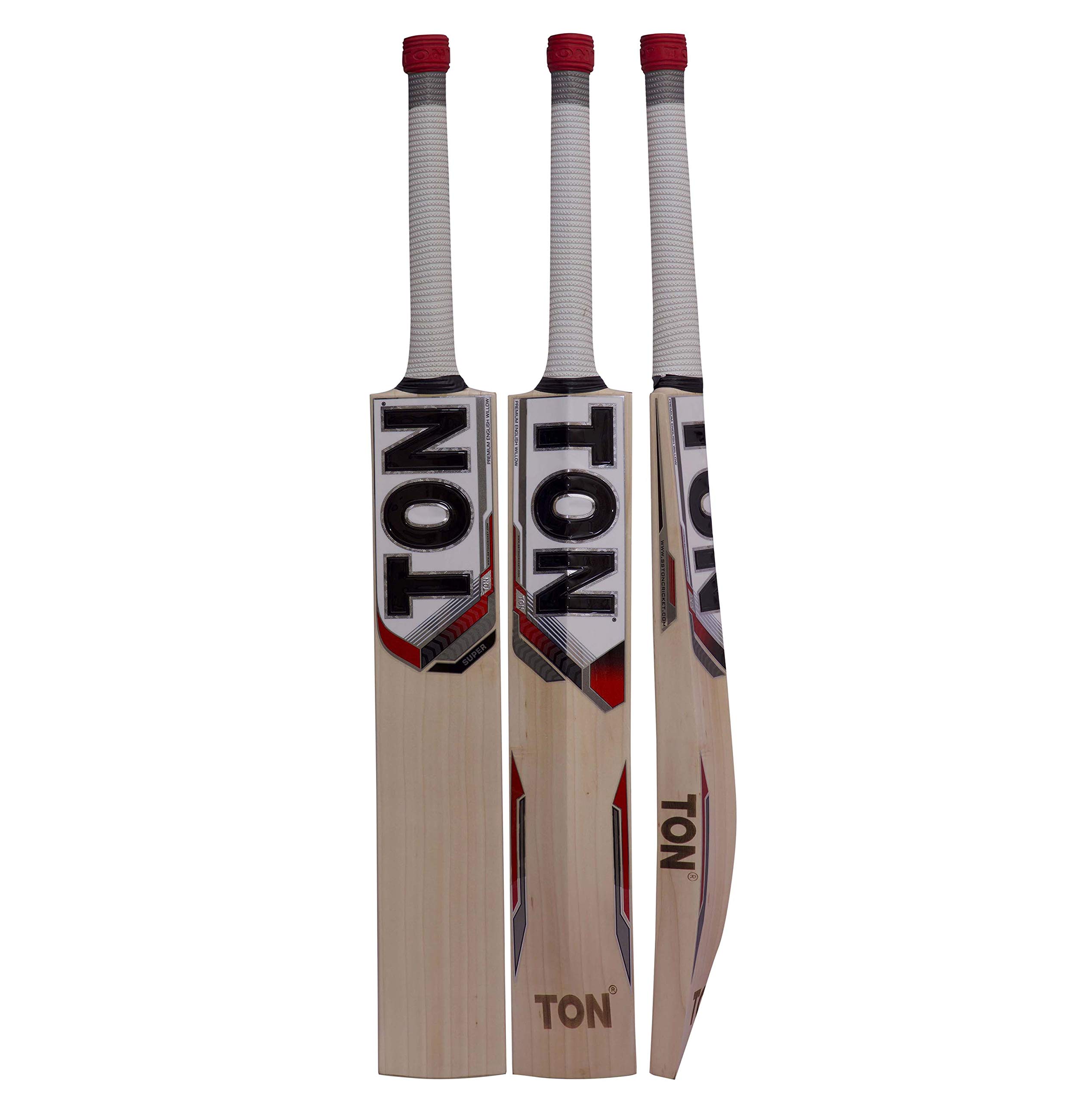 SS English Willow Ton Super Cricket Bat - Size 3 Perfect Weight for Playing