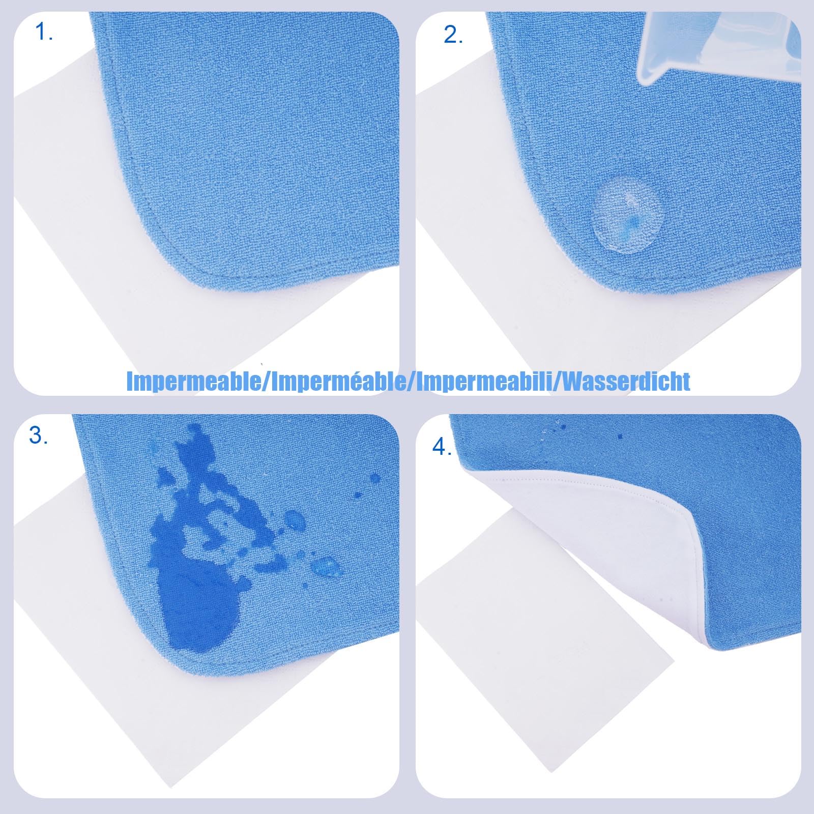 SLOSH Bavoir Imperméable Bébé Élastique Maternelle Lavable Grand Bavoir Bebe Enfant 0 3 ans avec Sangle Col Élastique pour Ecole