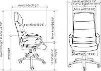 Vista 2 de Lorell Silla ejecutiva de cuero negro con respaldo alto Soho