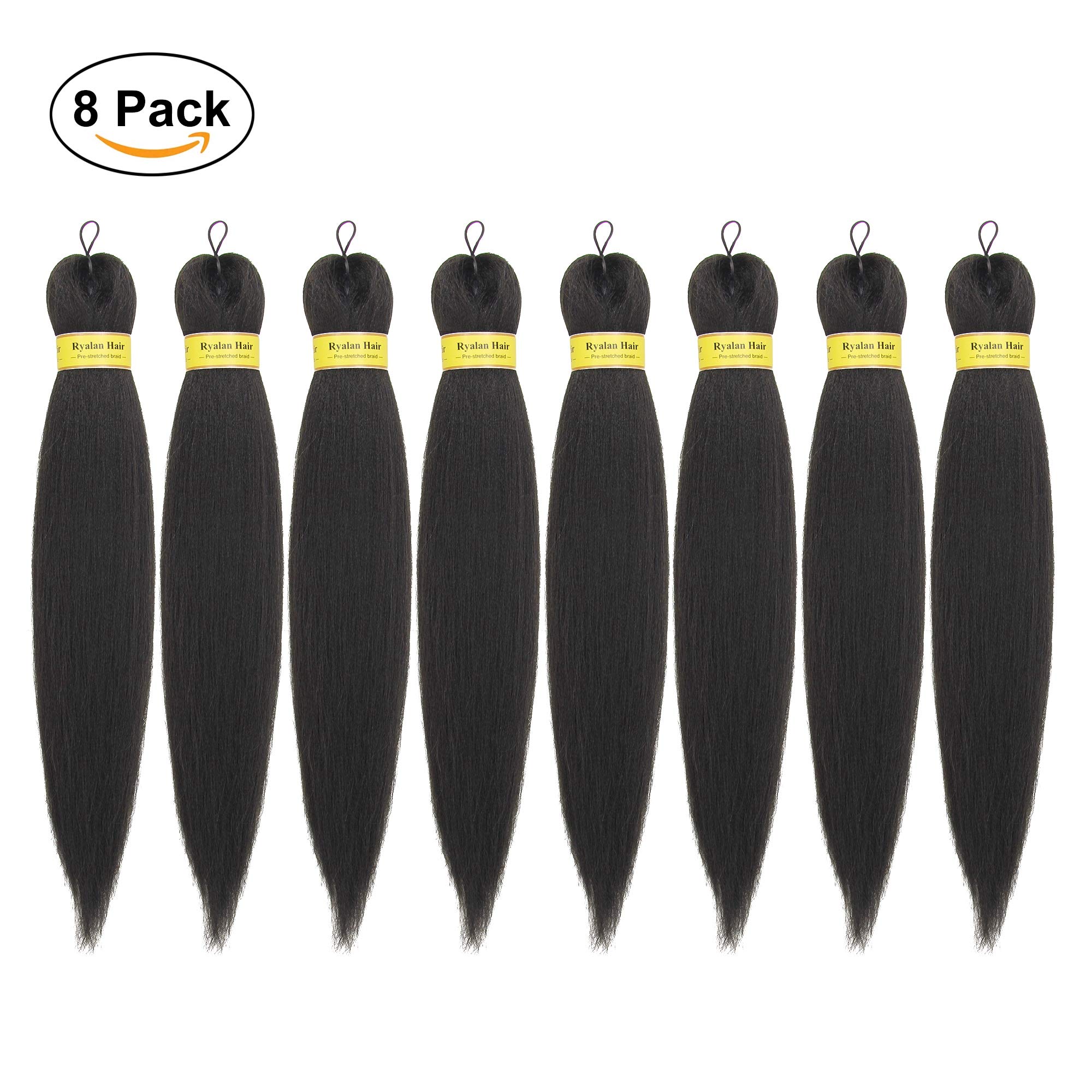 Buy Ryalan EZ Braids Professional 8 Packs 24 Inch Prestretched