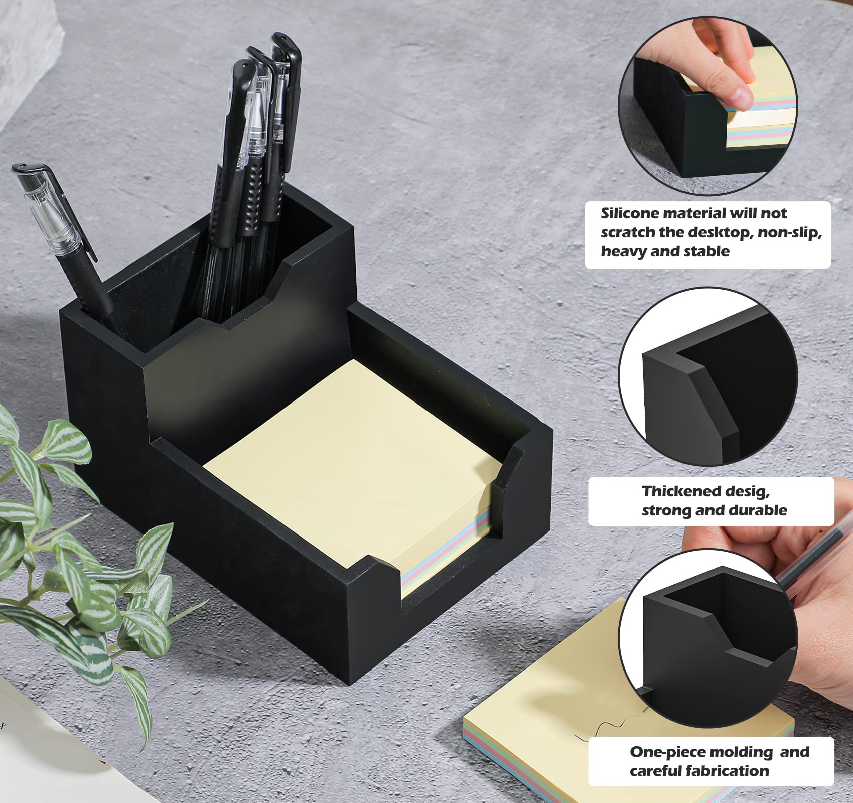 Schreibtisch Organizer, Kunstleder Zettelbox Stifteköcher Stiftebox Stiftehalter