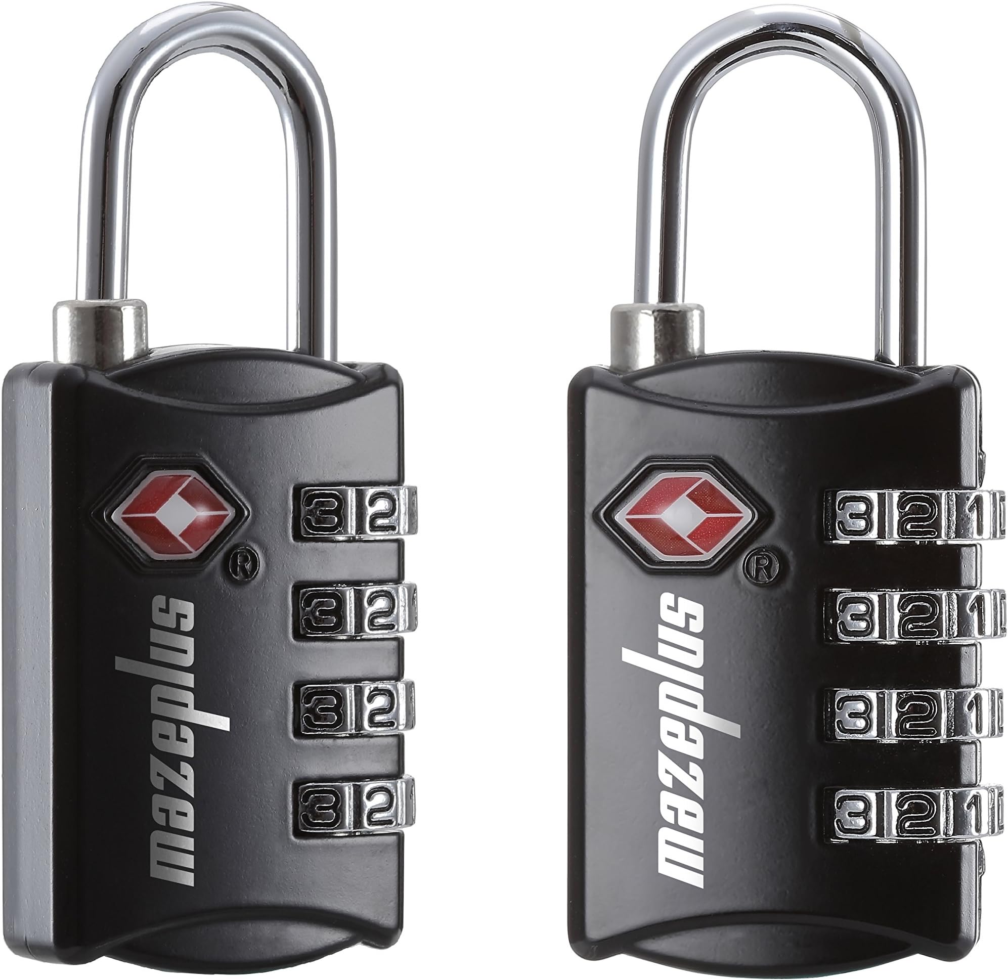 TSA 4-Digit Weatherproof Combination Lock - Double Pack