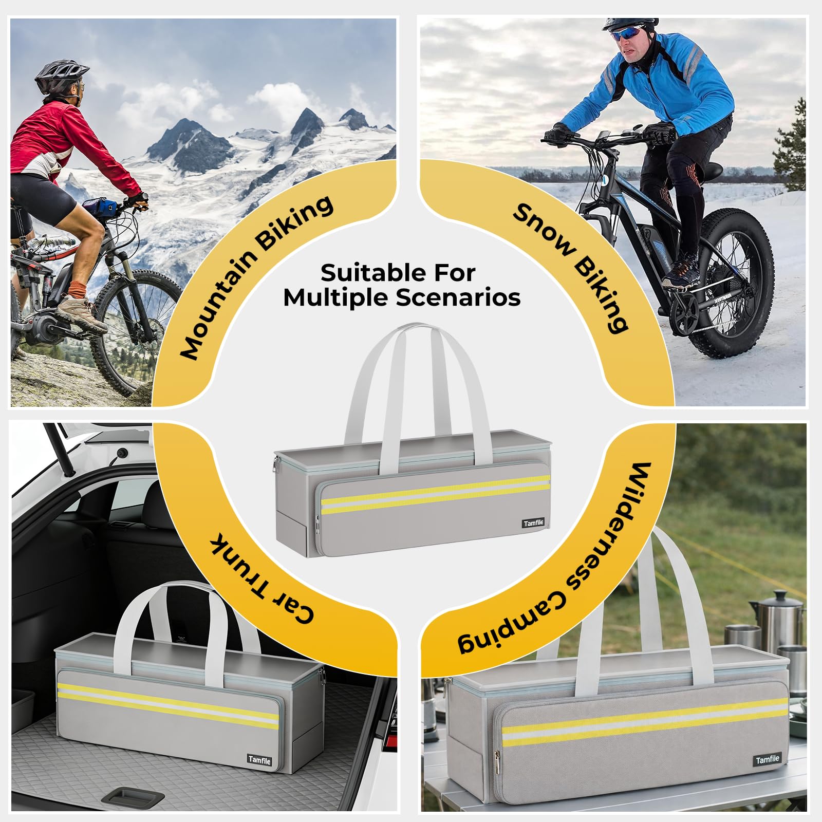 Tamfile Ebike - Custodia per batteria a 8 strati, protezione antincendio, impermeabile, anti-esplosione, protezione da Lipo, per stoccaggio, trasporto, carico