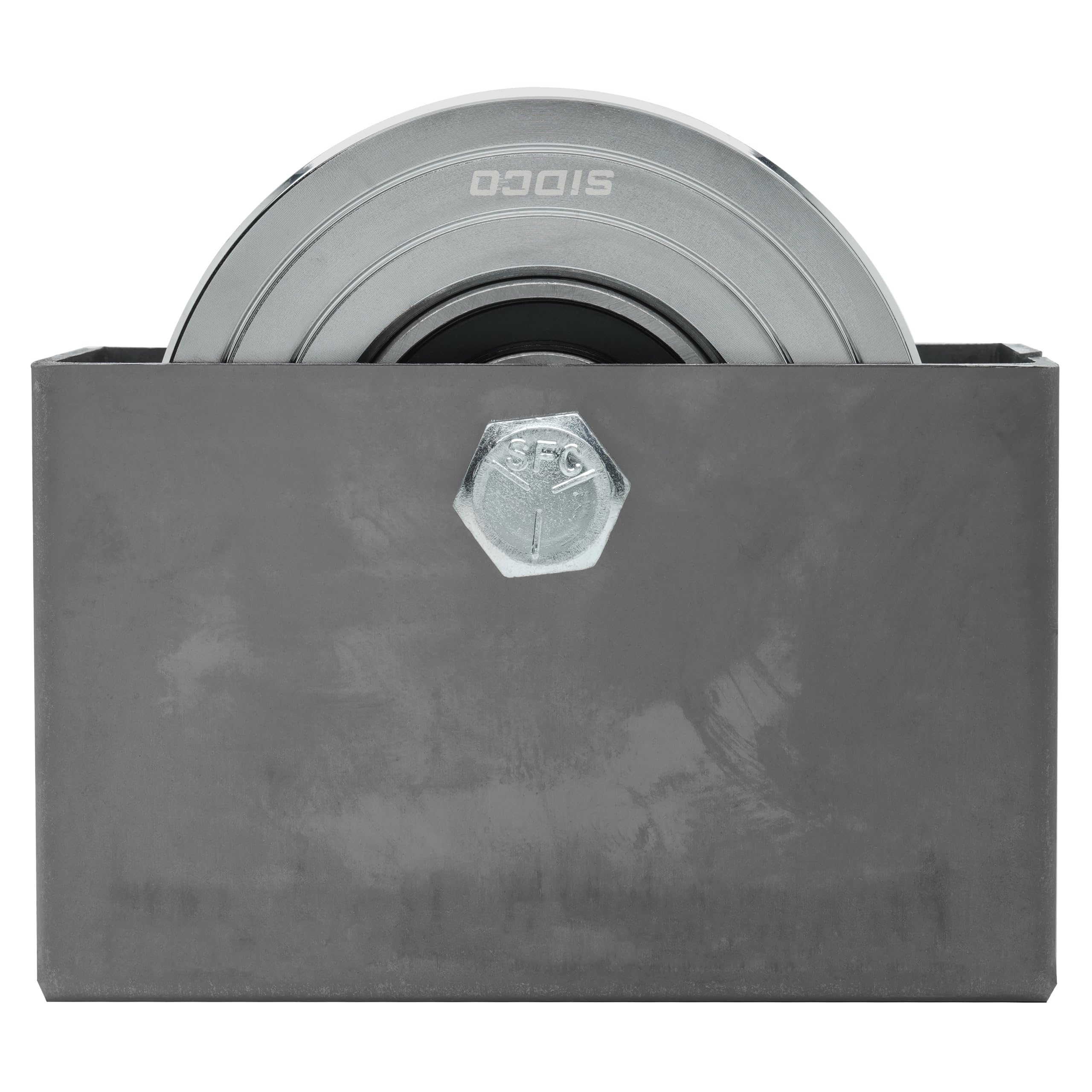 3.5 Inch V-Groove Gate Wheels Solid Steel Sliding Gate Rollers Metal Gate Wheel Inverted V Shape for Slide Gates with Detachable Bolt V Groove Caster Wheel for Gate Weldable Wheel Box