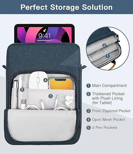 Miniatura 4 de MoKo Funda para tablet de 9 a 11 pulgadas para iPad Air 5 de 10.9 pulgadas 2022, iPad Pro 11 M2 2022-2018, iPad 10th 10.9 2022, Air 4 10.9, Galaxy