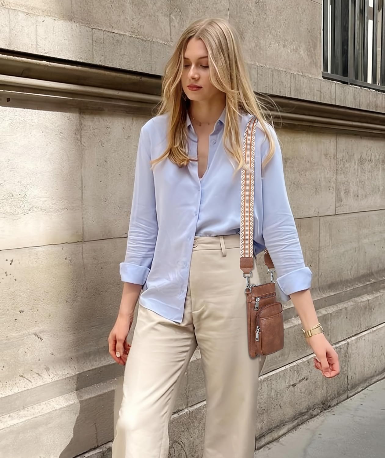 CLUCI Small Crossbody Bags for Women PU Leather Cell Phone Purse Wallet with Adjustable Guitar Strap | Small, PU Leather - Image 2