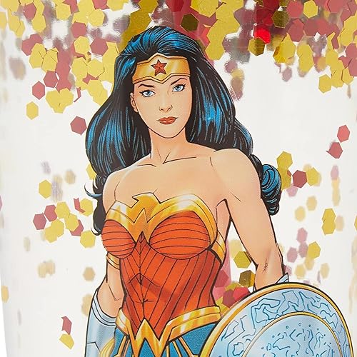 Miniatura 6 de Spoontiques - Vaso de acrílico con relleno de purpurina - Vaso de purpurina con popote - 20 onzas - Tapa de bloqueo de acero inoxidable con popote -