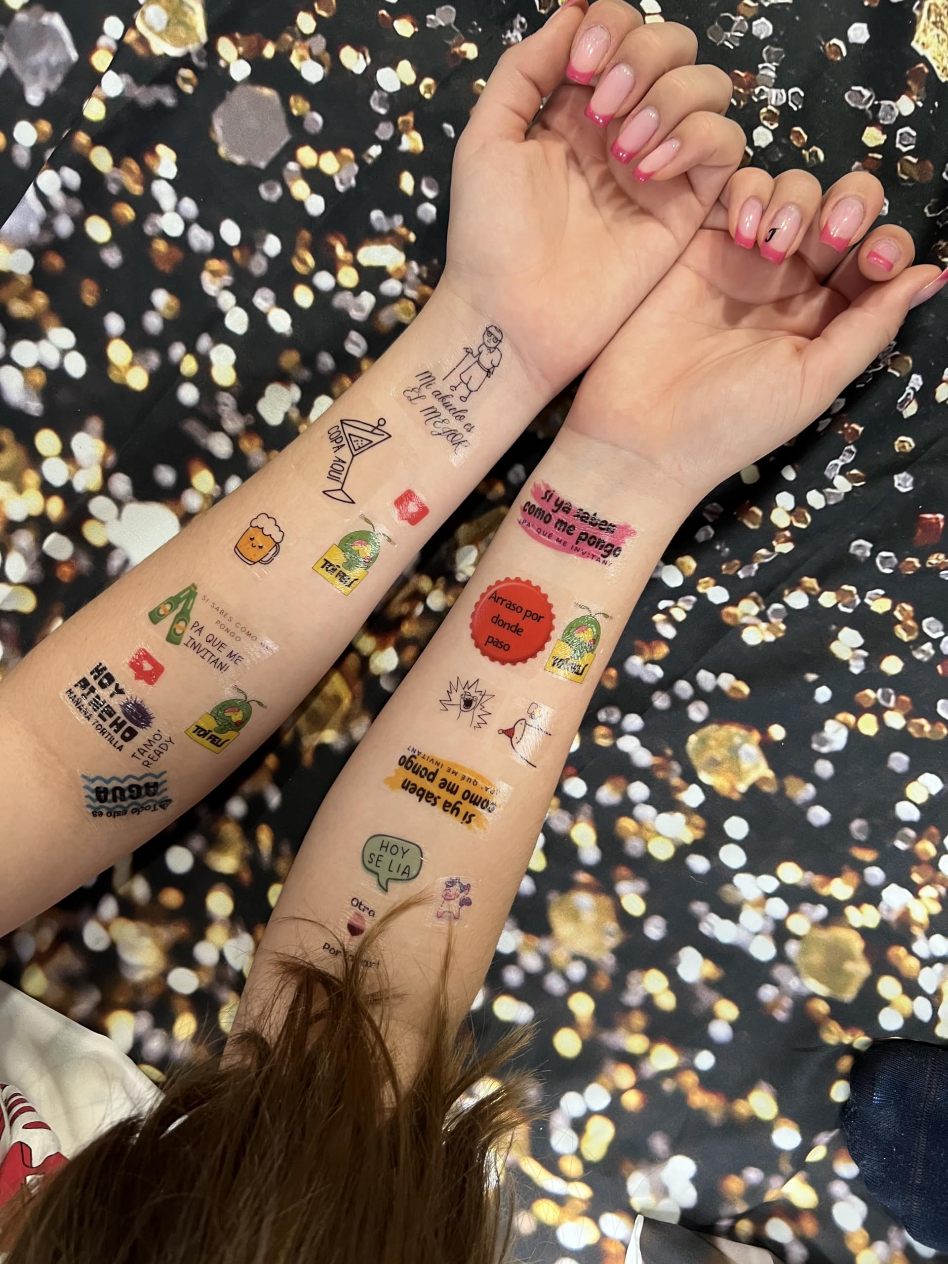 Uvimark | Tatuajes Temporales Fiesta | Más de 100 Calcomanías Divertidas | Calcomanías para Fiestas con Diseños Variados | Tatuajes Falsos Diversión