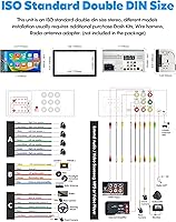 Vista 6 de [Actualización inalámbrica] Estéreo de coche doble DIN con Apple Carplay inalámbrico, Android Auto - Pantalla táctil HD de 7 pulgadas, Bluetooth