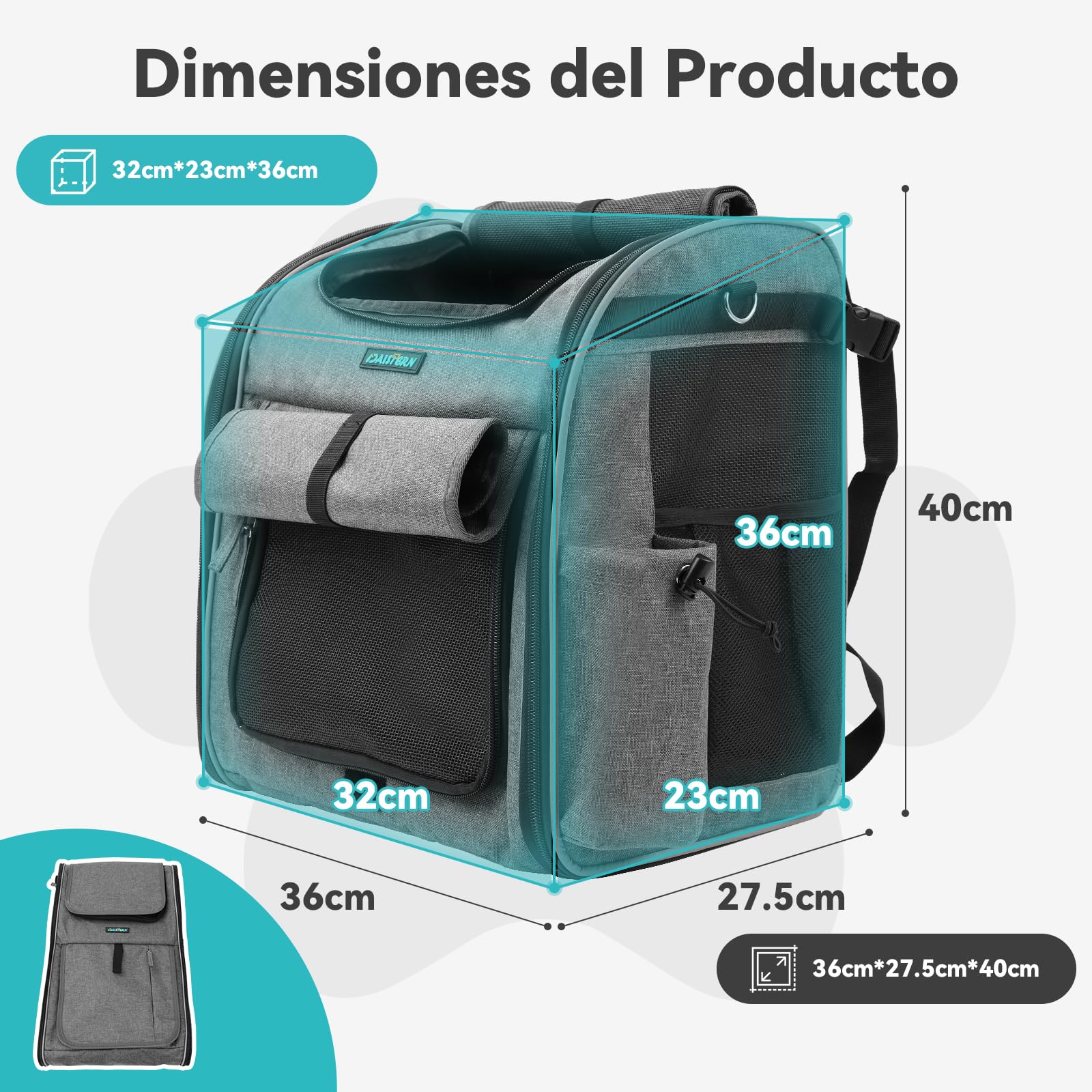 Cesta para Bicicleta Delantera para Perros y Gatos hasta 10KG con Soporte L Ultra-Resistente