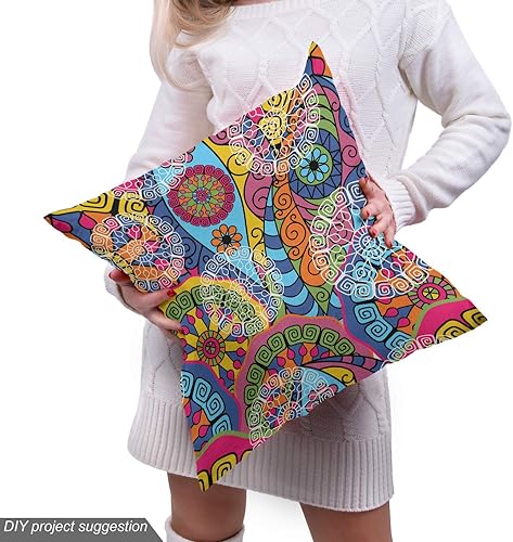 Vista 143 de Ambesonne - Tela multicolor con estampado digital por yarda Aqua Multicolor