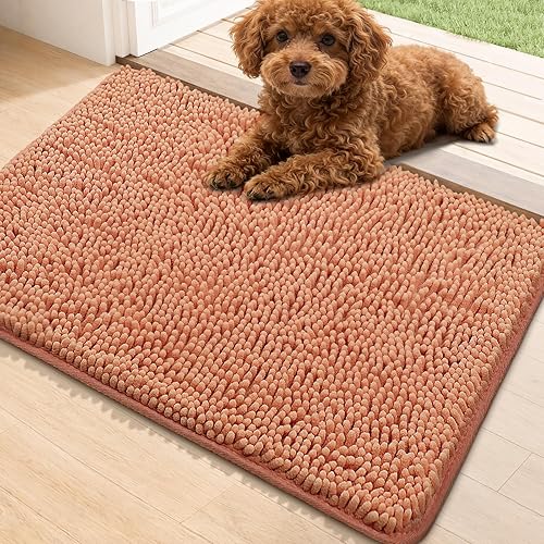 Miniatura 30 de Bcoimo Tapete súper absorbente para puerta de perro, 30 x 20 pulgadas, tapete antideslizante para patas fangosas, alfombras para mascotas para patas