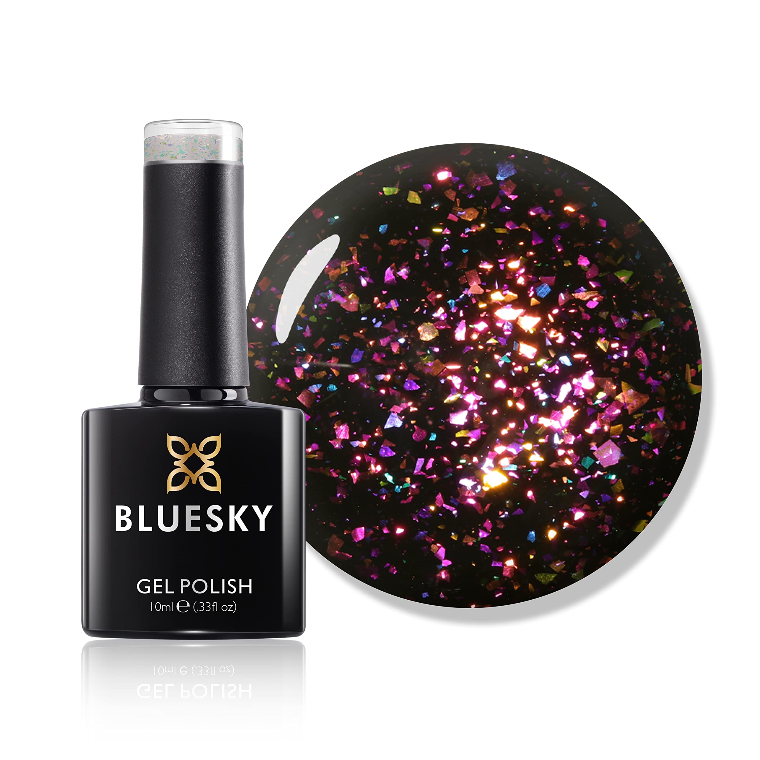 Bluesky Gel Nail Polish, Galaxy 02, Sunset On Mars, 10 ml Long Lasting, Chip Resistant, 10 ml (Requires Drying Under UV LED Lamp)