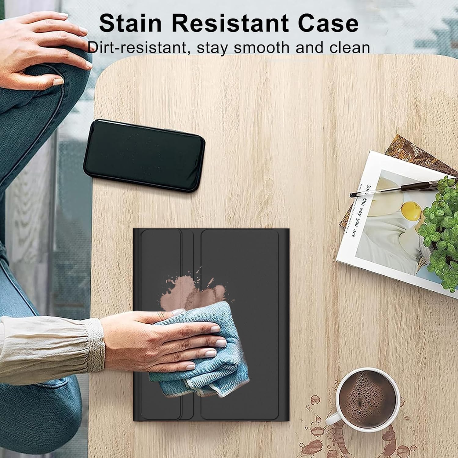 for iPad Pro 12.9 Case with Keyboard, Magnetic Detachable Wireless Bluetooth Keyboard, Slim Protection Case with Pencil Holder for iPad Pro 12.9 2nd 2017/1st 2015 Gen (A1670/A1671/A1584/A1652), Black