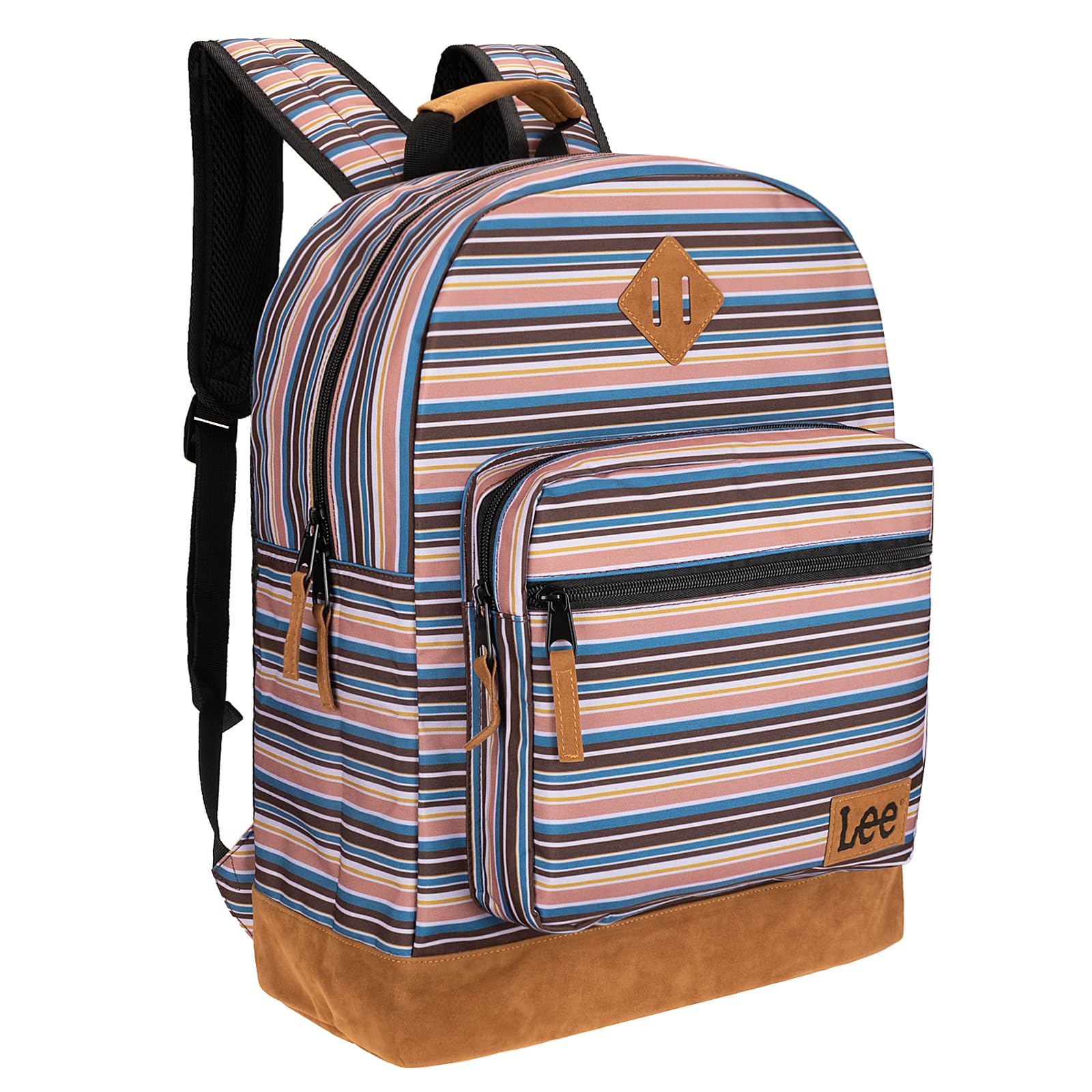 Lee Authentic Jeans Company Study Backpack for Class, Padded Laptop Sleeve Fits 15.6 Inch Notebook (Lee Stripe)