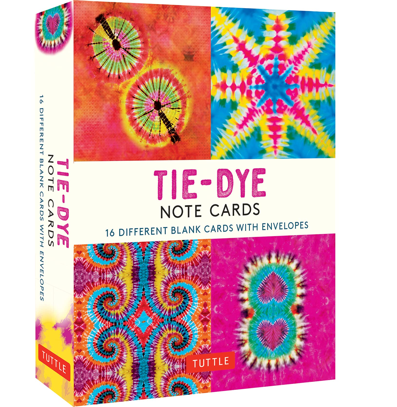 Tie-Dye, 16 Note Cards: 16 Different Blank Cards with 17 Patterned Envelopes in a Keepsake Box!
