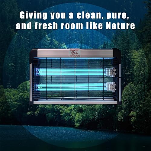 Miniatura 9 de BAIMNOCM Lámpara de desinfección UV colgante, lámpara germicida con temporizador de control remoto, desinfectante de luz UV-C con ozono para sótano,