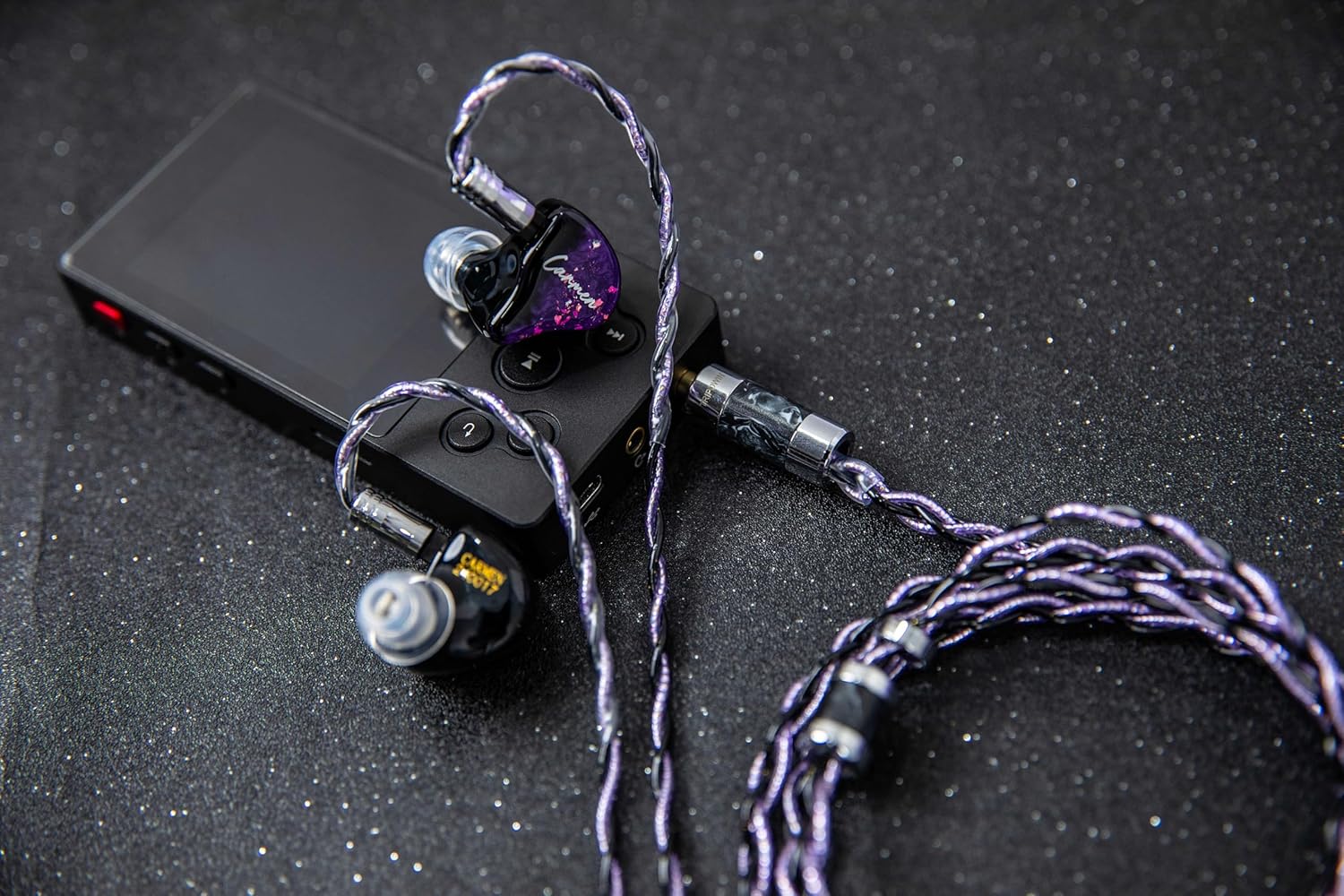 Linsoul Tripowin Moonshadow IEM Cable - 4 Core Alloy Copper with Aluminum Foil and Silver-Plated OCC Earphone Cable for Wired Earbuds (2Pin, 3.5mm)