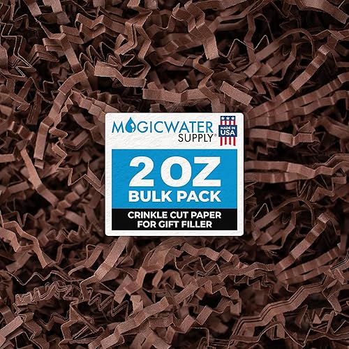 Miniatura 33 de MagicWater - Papel de corte arrugado para cestas de regalo, 2 onzas, verde militar, perfecto para relleno de papel triturado, relleno de cestas