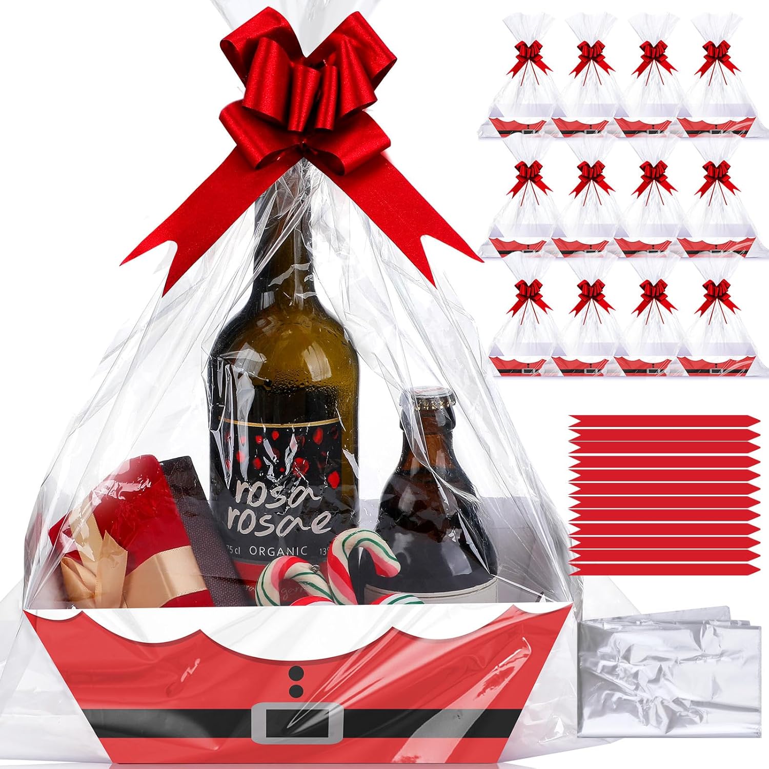 Yeaqee 36 Pcs 12 Pack Christmas Baskets for Gifts Empty